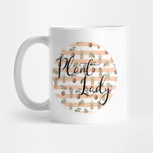 Plant Lady Pattern Illustration Mug